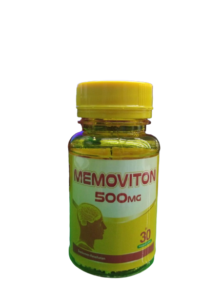 MEMOVITON 500 mg SUPLEMEN KESEHATAN OTAK 1 BOTOL ISI 30 KAPSUL LUNAK-1