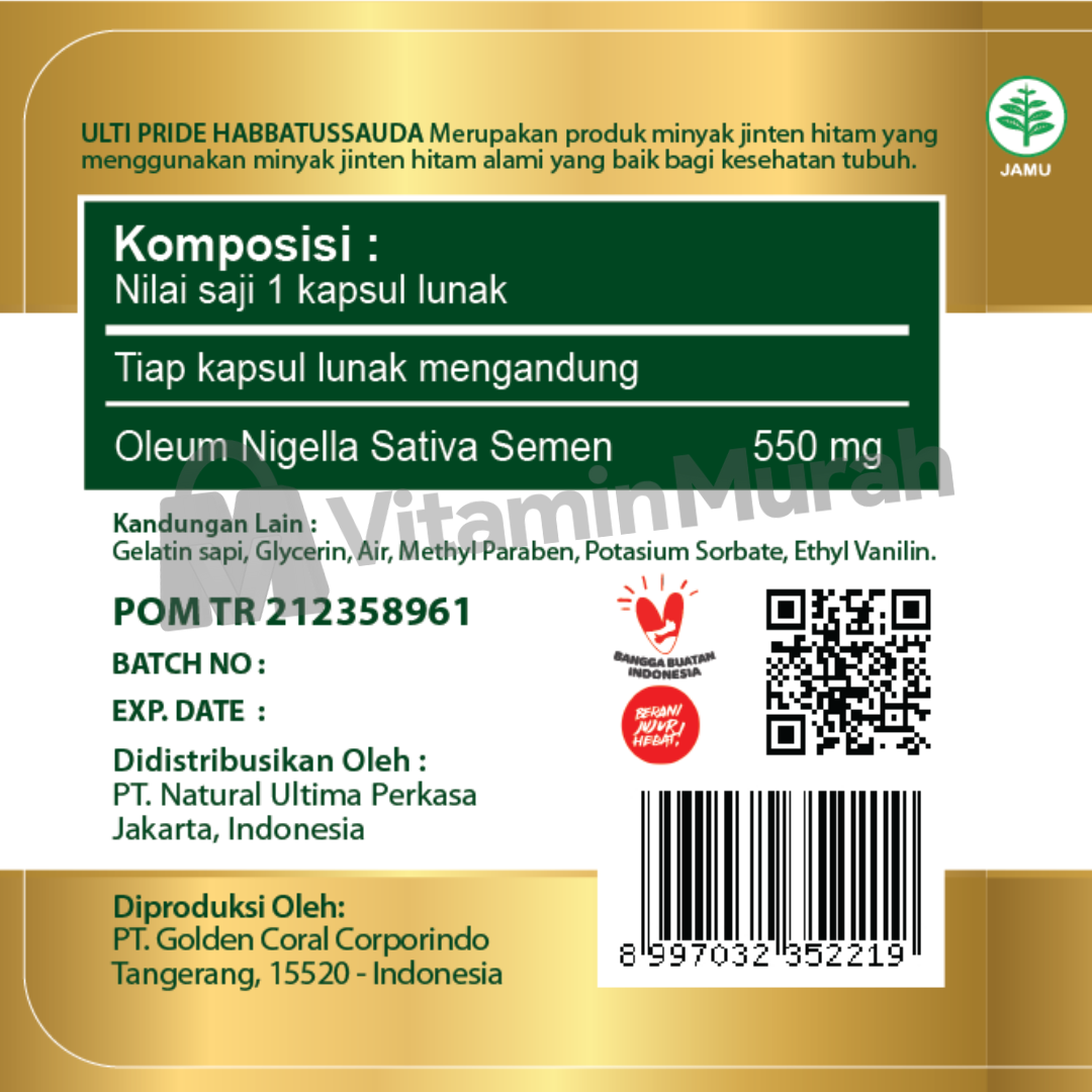 ULTI PRIDE HABBATUSSAUDA 550 MG - Gambar 2