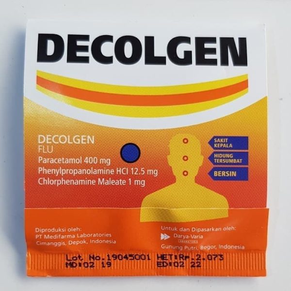 DECOLGEN MEREDAKAN GEJALA FLU ISI 4 TABLET