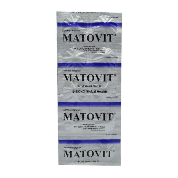 MATOVIT SUPLEMEN KESEHATAN MATA 1 STRIP ISI 10 TABLET SALUT SELAPUT