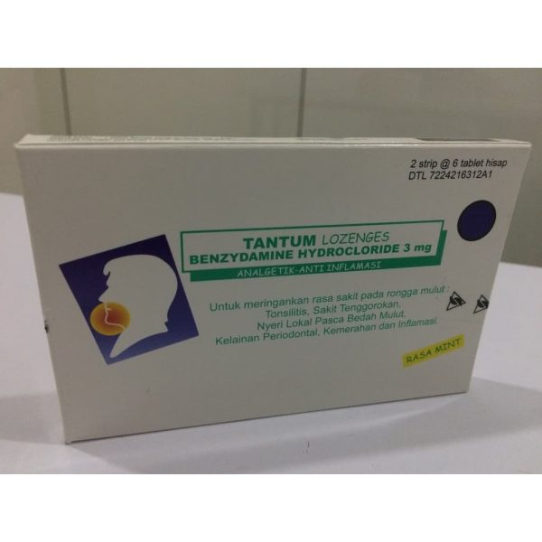 TANTUM LOZENGES 3MG 1 BOX 2 TRIP 6 TABLET HISAP