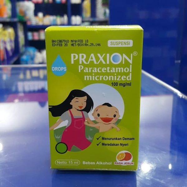 PRAXION PARACETAMOL DROP 15ML RASA JERUK MENURUNKAN DEMAM DAN MEREDAK