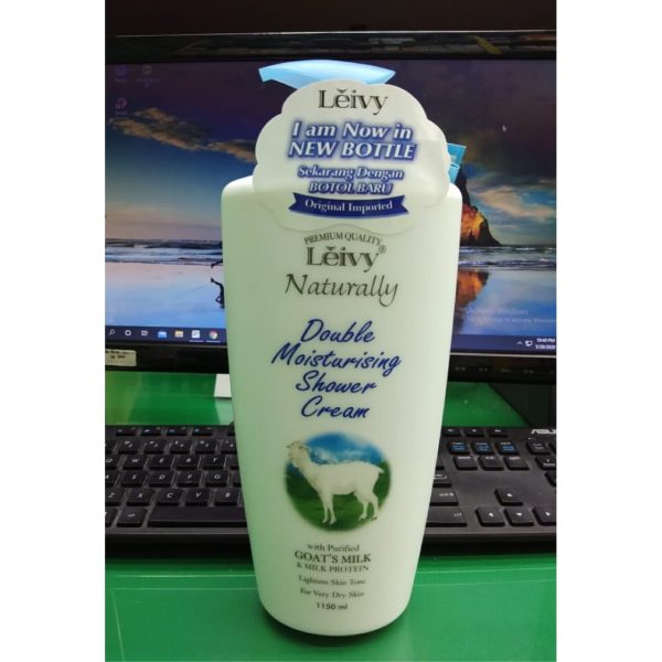 SABUN MANDI CAIR DARI SUSU KAMBING LEIVY GOATS MILK PUMP 1150 ML