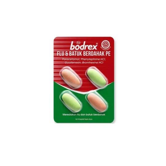 BODREX FLU DAN BATUK BERDAHAK PE 1 LEMBAR ISI 4 TABLET
