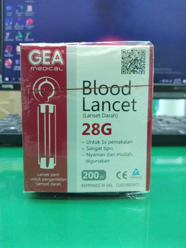 GEA BLOOD LANCETS JARUM PENGAMBIL DARAH ISI 200 LANCETS