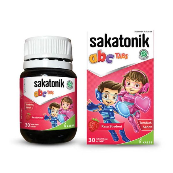 SAKATONIK ABC SUPLEMEN MAKANAN ANAK RASA STRAWBERRY ISI 30 TABLET