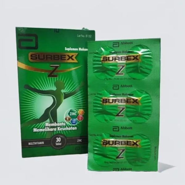 SURBEX Z MULTIVITAMIN  ZINC SUPLEMEN MAKANAN 1 LEMBAR ISI 6 TABLET