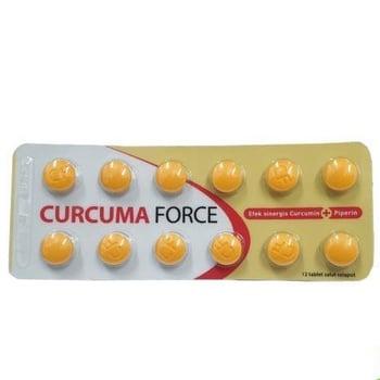 CURCUMA FORCE MEMBANTU MEMELIHARA KESEHATAN FUNGSI HATI 1 BLISTER ISI 12 TABLET
