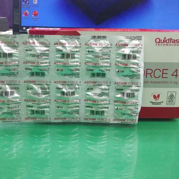 ASTHIN FORCE NATURAL ASTAXANTHIN 4 MG 1 STRIP ISI 10 KAPSUL