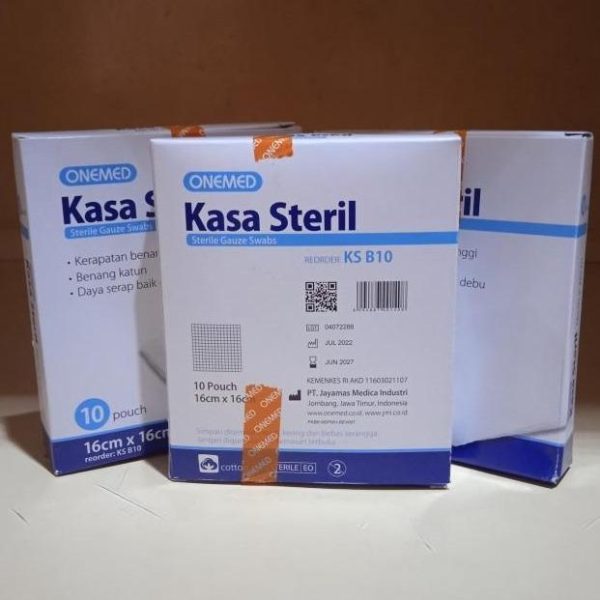 KASA STERIL ONEMED 16 CM X 16 CM 1 BOX ISI 10 POUCH