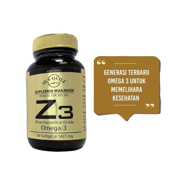 SEA QUILL SUPLEMEN MAKANAN Z3 OMEGA 3 ISI 50 SOFTGEL