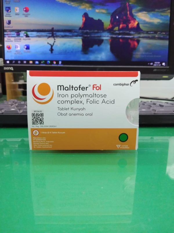 MALTOFER FOL OBAT ANEMIA ORAL 1 STRIP ISI 6 TABLET KUNYAH