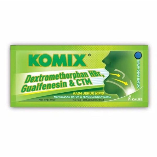 KOMIX SIRUP OBAT BATUK RASA JERUK NIPIS 1 SACHET ISI 7ML