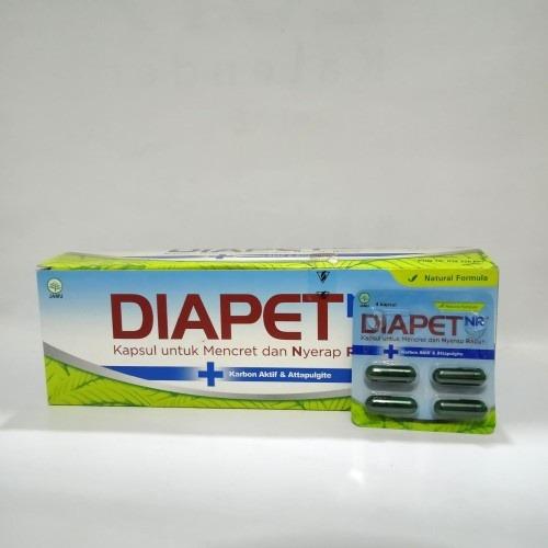 DIAPET NR KAPSUL UNTUK MENCRET DAN NYERAP RACUN 1 LEMBAR ISI 4 KAPSUL