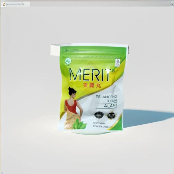 MERIT PELANGSING TUBUH ALAM 1 SACHET ISI 21 PIL