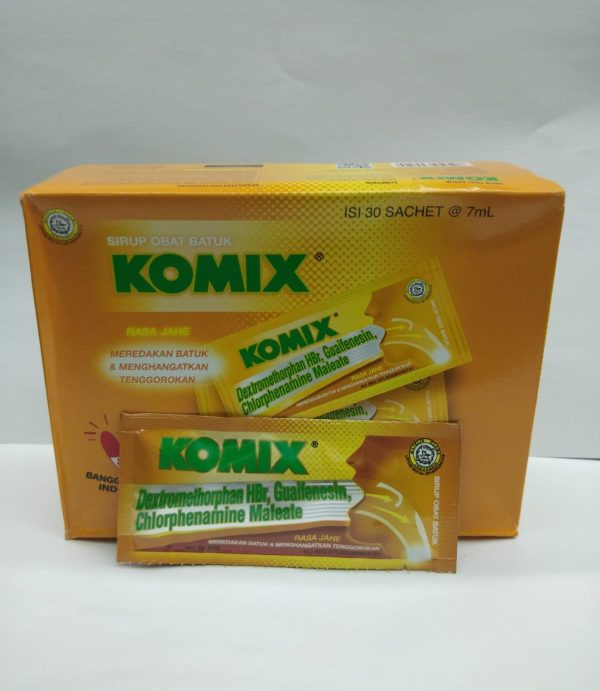 KOMIX SIRUP OBAT BATUK 7ML SACHET RASA JAHE MENGHANGATKAN TENGGOROKAN