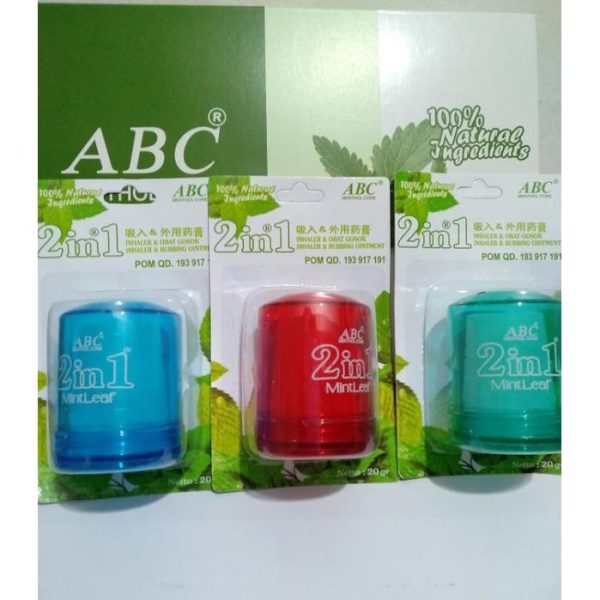 ABC MENTHOL CONE 2 IN 1 INHALER DAN OBAT GOSOK ISI 8 GR