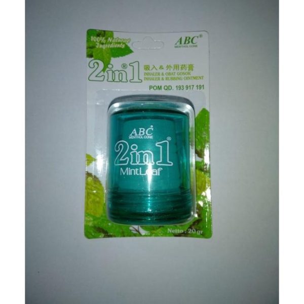 ABC MENTHOL CONE INHALER DAN OBAT GOSOK ISI 20G