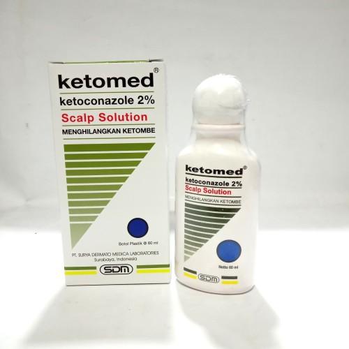 KETOMED KETOCONAZOLE 2  SCALP SOLUTION MENGHILANGKAN KETOMBE ISI 60 M