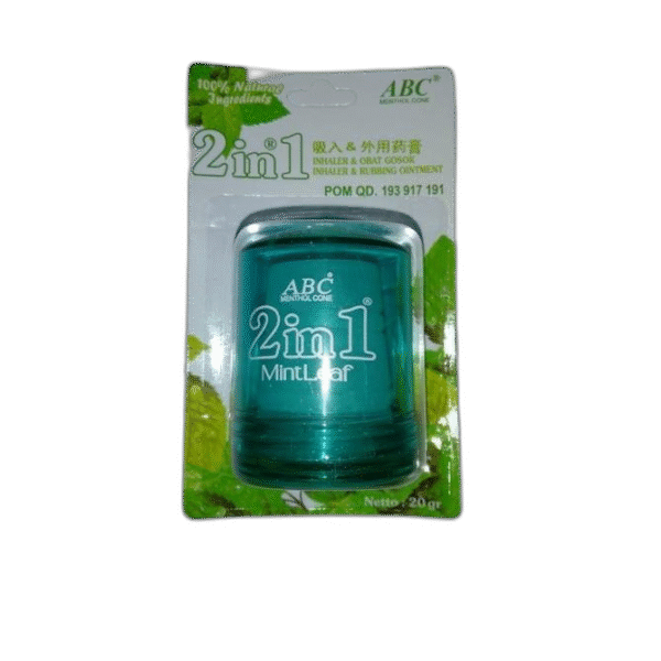 ABC MENTHOL CONE INHALER DAN OBAT GOSOK ISI 20G