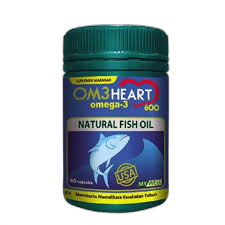 OMEHEART OMEGA 3 NATURAL FISH OIL OMEGA 3 ISI 60 CAPSULES DARI MY WELL