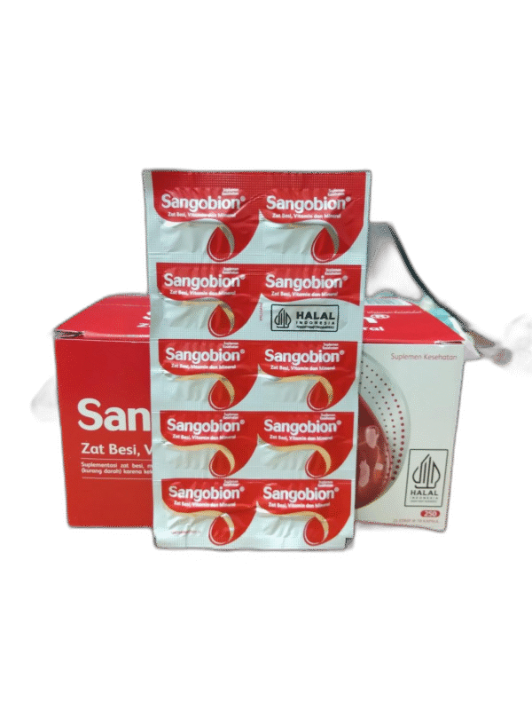 SANGOBION ZAT BESI VITAMIN DAN MINERAL 1 LEMBAR ISI 10 KAPSUL