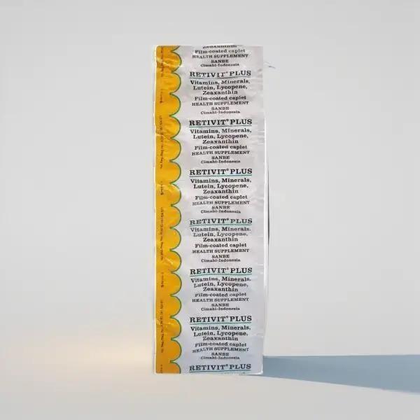 RETIVIT PLUS VITAMIN MINERALS  LUTEIN SUPLEMEN KESEHATAN 1 LEMBAR ISI 10 KAPLET
