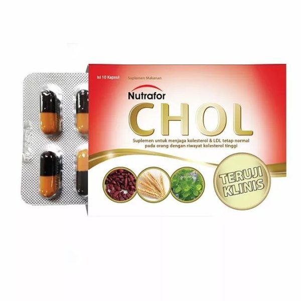NUTRAFOR CHOL SUPLEMEN UNTUK MENJAGA KOLESTEROL  LDL 1 BLISTER ISI 10 KAPSUL
