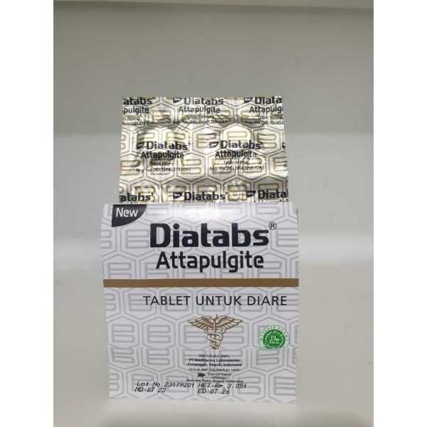 NEW DIATABS ACTIVATED ATTAPULGITE TABLET DIARE ISI 4 TABLET