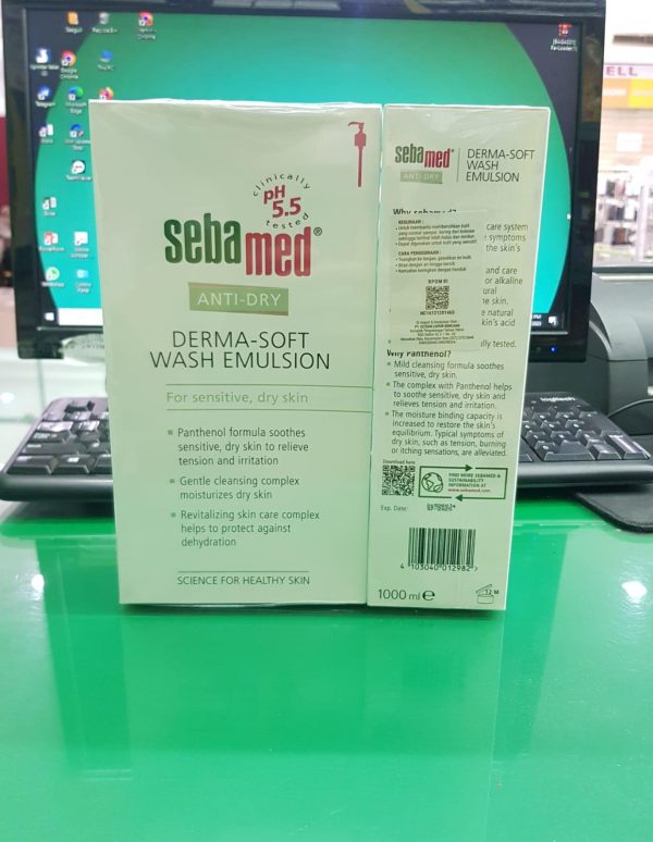 SEBAMED ANTIDRY DERMASOFT WASH EMULSION FOR SENSITIVE DRY SKIN ISI 1000 ML
