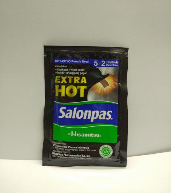 SALONPAS EXTRA HOT 1 SACHET ISI 5X2 LEMBAR  HOT KOYO PEREDA NYERI