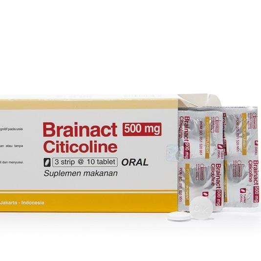 BRAINACT CITICOLINE 500MG SUPLEMEN KESEHATAN 1 LEMBAR ISI 10 TABLET