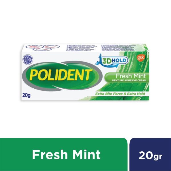 POLIDENT FRESH MINT DENTURE ADHESIVE CREAM ISI 20G