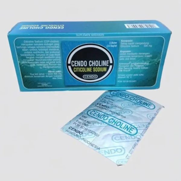 CENDO CHOLINE CITICOLINE SODIUM 500MG 1 BOX ISI 5 BLISTER  6 KAPLET