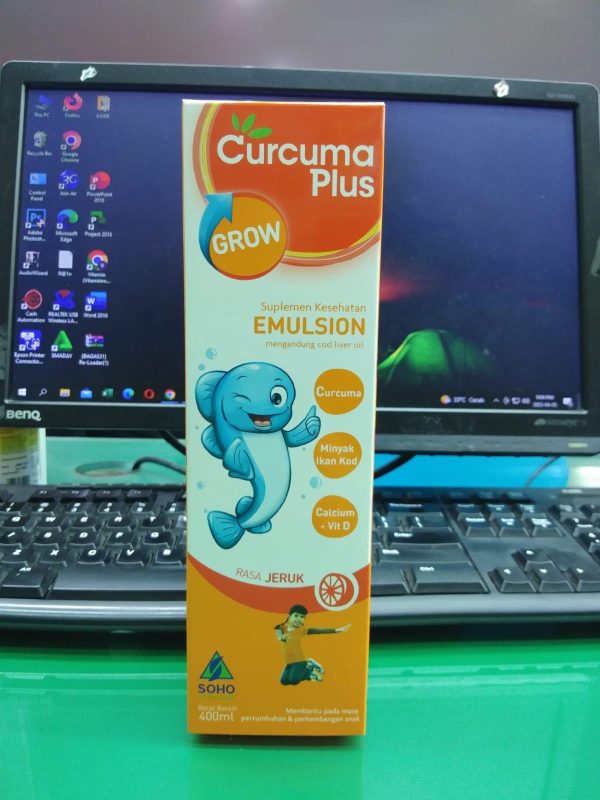 CURCUMA PLUS EMULSION GROW SUPLEMEN KESEHATAN ISI 400 ML RASA JERUK