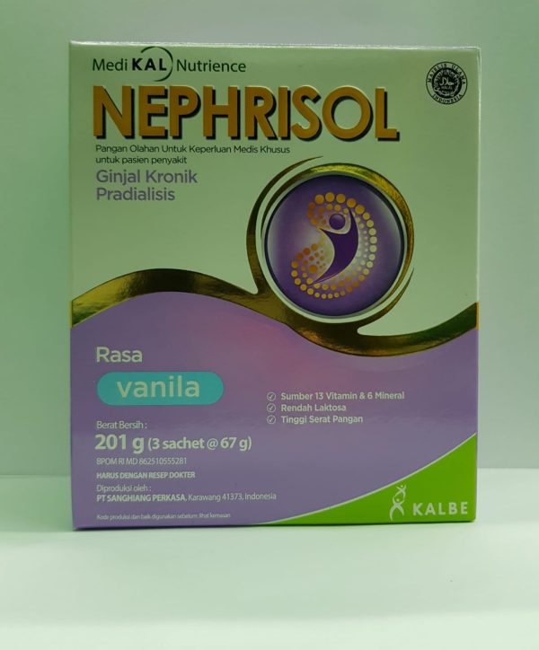 NEPHRISOL SUSU RASA VANILA 1 BOX ISI 201 GR
