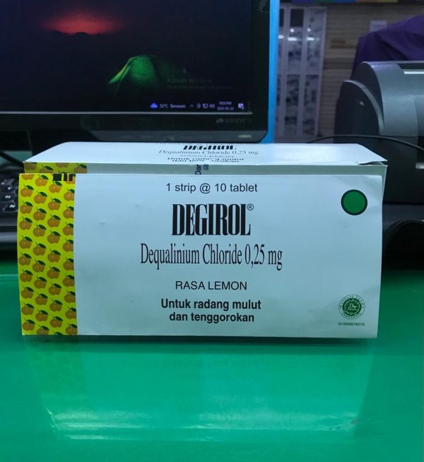 DEGIROL UNTUK RADANG MULUT DAN TENGGOROKAN RASA LEMON 1 STRIP ISI 10 T