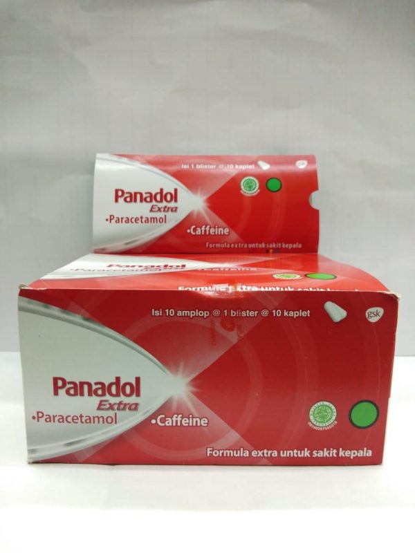 PANADOL EXTRA FORMULA EXTRA UNTUK SAKIT KEPALA 1 STRIP ISI 10 KAPLET