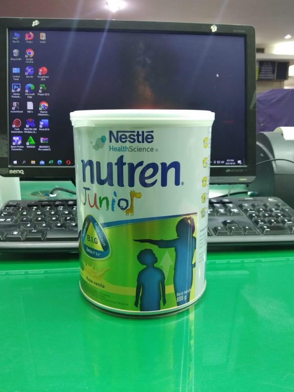 NUTREN JUNIOR RASA VANILA ISI 800 GR OMEGA 3 DAN 6 TINGGI KALSIUM