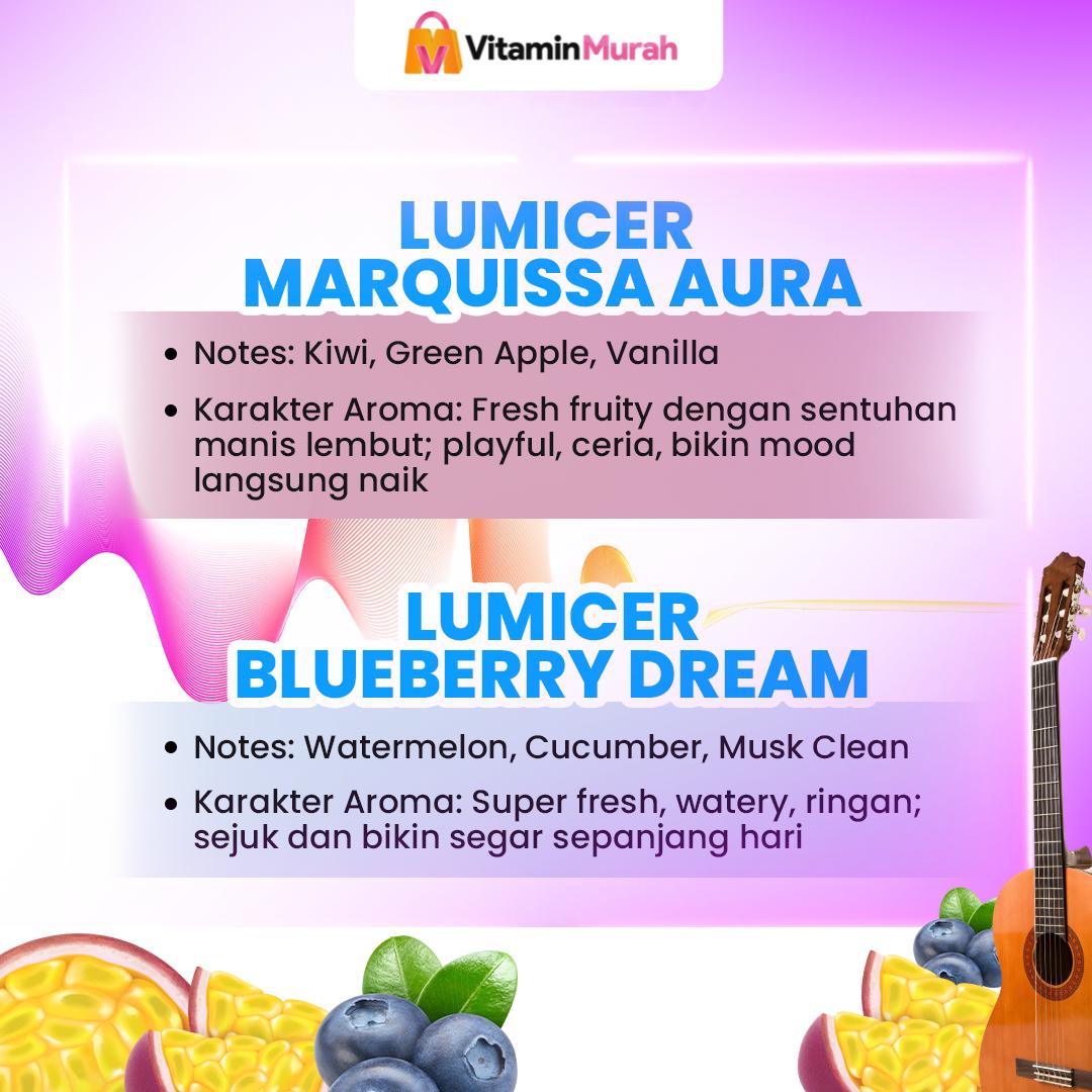 Marquissa & Blueberry Lumicer Hair Body Mist (Buy 1 Get 1) 2 x 250 ml - Aroma Fresh Fruity Sweet Soft Markisa Blueberry Parfum Aroma Buah Pria Wanita Unisex Wangi Tahan Lama - Gambar 2