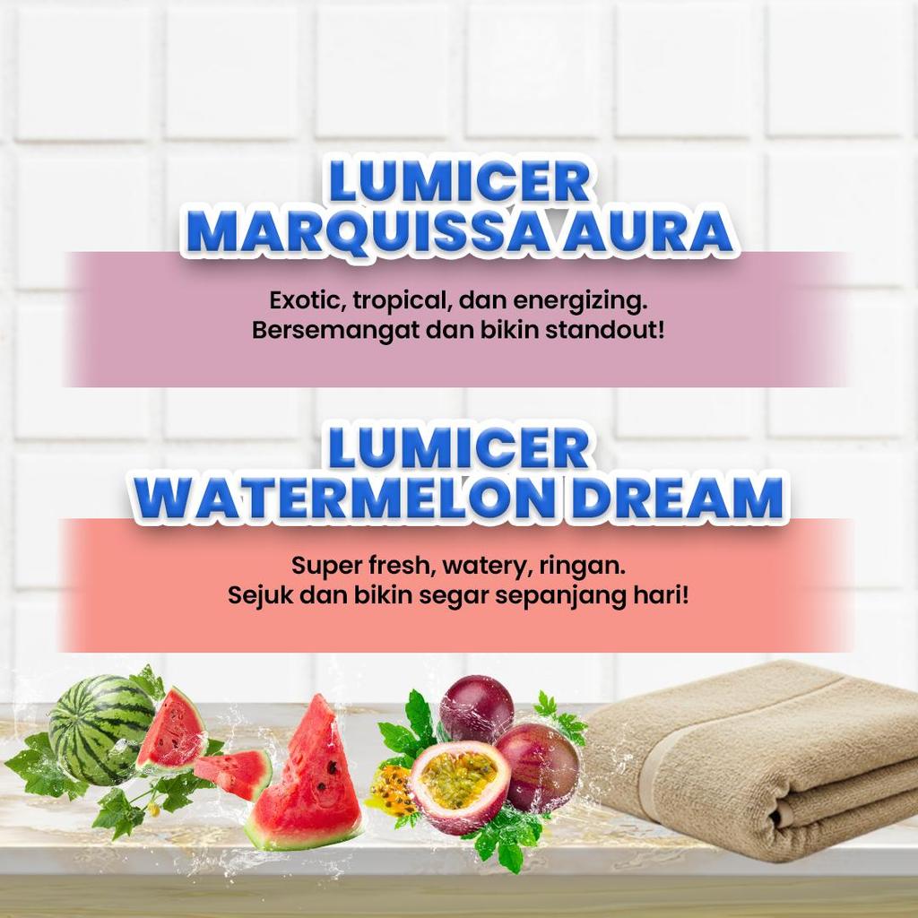 MARQUISSA & WATERMELON LUMICER BODY WASH (BUY 1 GET 1) 2 X 500 ML - SABUN MENCERAHKAN MELEMBAPKAN ATASI BAU BADAN, NON SLS GOAT MILK & NIACINAMIDE - Gambar 2