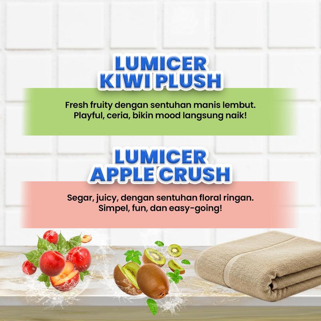 KIWI & APPLE LUMICER BODY WASH (BUY 1 GET 1) 2 X 500 ML - SABUN MENCERAHKAN MELEMBAPKAN ATASI BAU BADAN, NON SLS GOAT MILK & NIACINAMIDE - Gambar 2