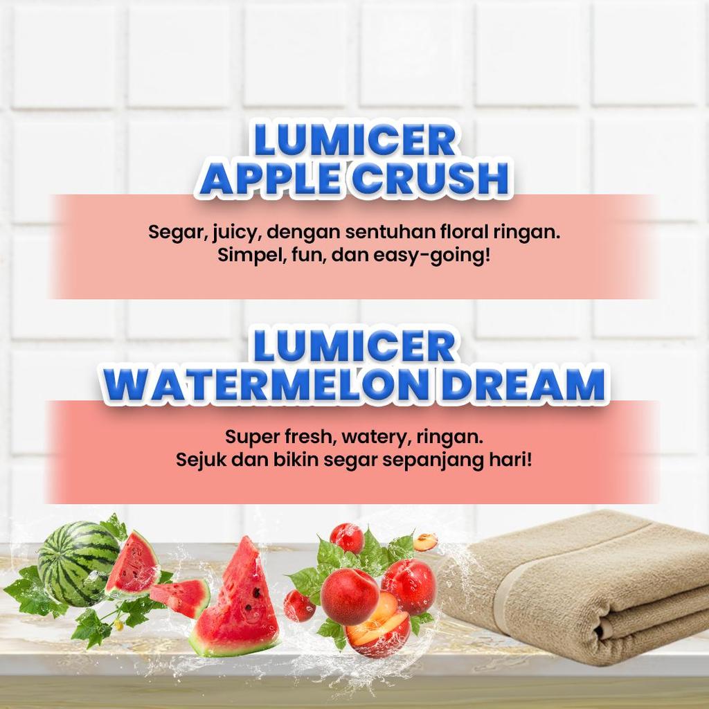 APPLE & WATERMELON LUMICER BODY WASH (BUY 1 GET 1) 2 X 500 ML - SABUN MENCERAHKAN MELEMBAPKAN ATASI BAU BADAN, NON SLS GOAT MILK & NIACINAMIDE - Gambar 2