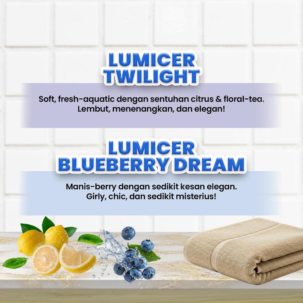 TWILIGHT & BLUEBERRY LUMICER BODY WASH (BUY 1 GET 1) 2 X 500 ML - SABUN MENCERAHKAN MELEMBAPKAN ATASI BAU BADAN, NON SLS GOAT MILK & NIACINAMIDE - Gambar 2